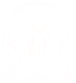 Icon mit schützenden Händen um alten Mann